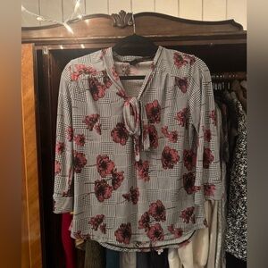 Liz McCoy floral blouse